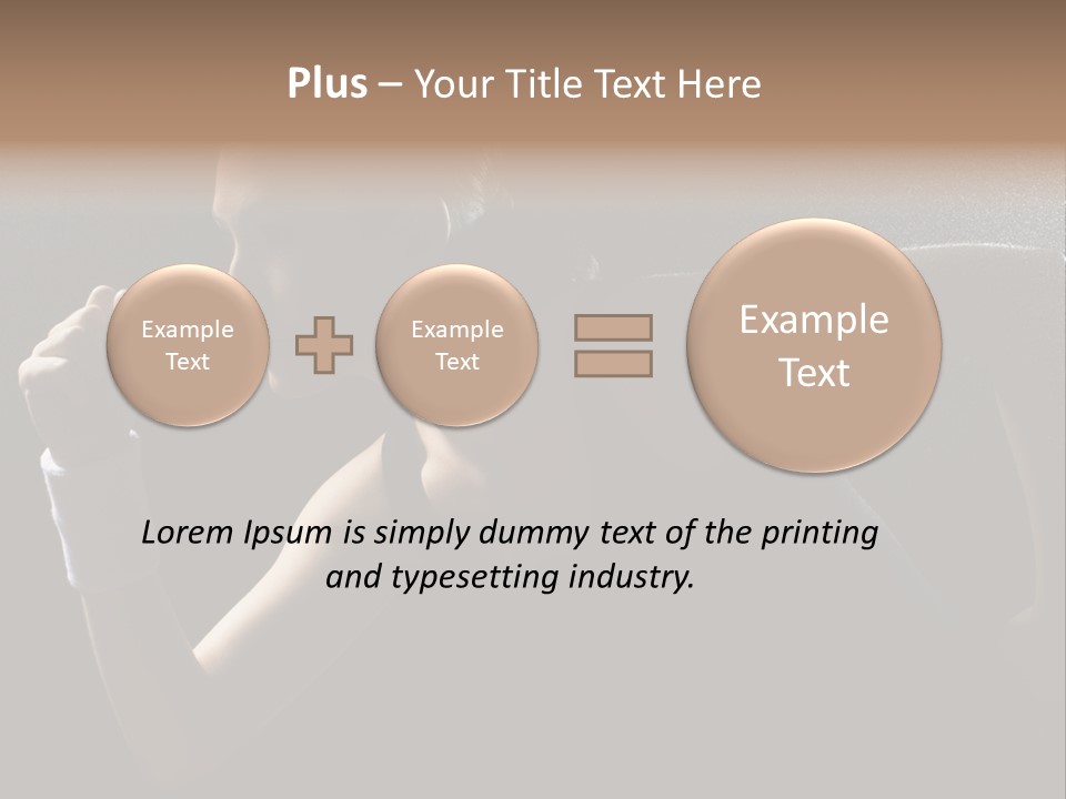 Caucasian Marathon Woman PowerPoint Template