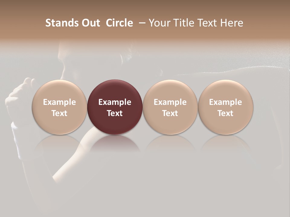 Caucasian Marathon Woman PowerPoint Template