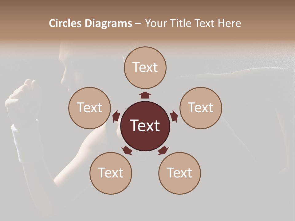 Caucasian Marathon Woman PowerPoint Template