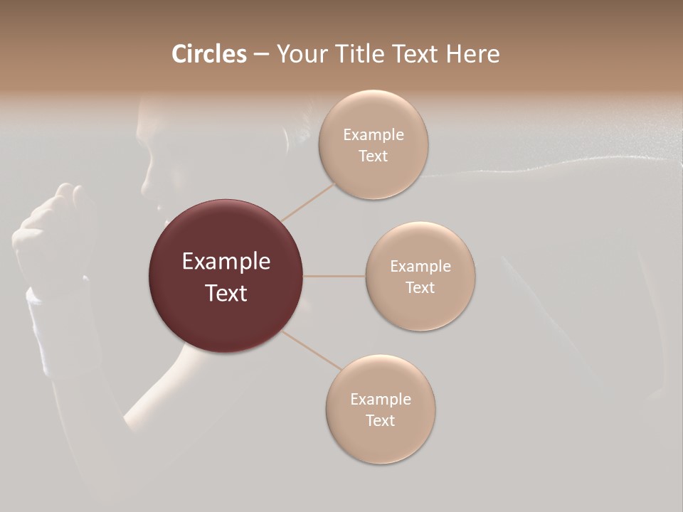 Caucasian Marathon Woman PowerPoint Template