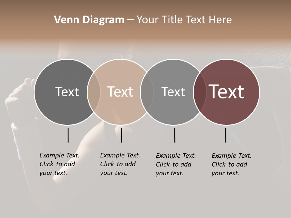 Caucasian Marathon Woman PowerPoint Template