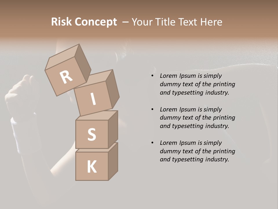 Caucasian Marathon Woman PowerPoint Template