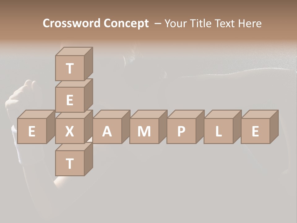 Caucasian Marathon Woman PowerPoint Template