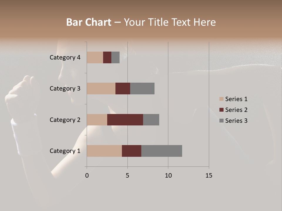 Caucasian Marathon Woman PowerPoint Template