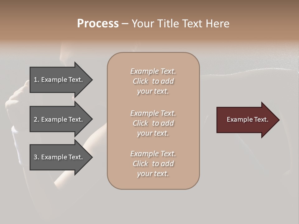 Caucasian Marathon Woman PowerPoint Template