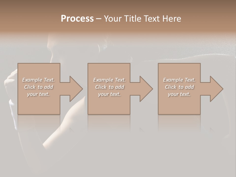 Caucasian Marathon Woman PowerPoint Template