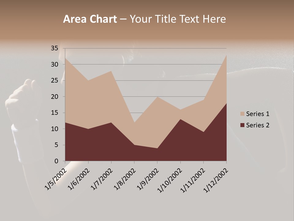 Caucasian Marathon Woman PowerPoint Template