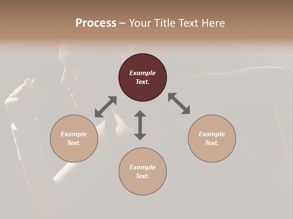 Caucasian Marathon Woman PowerPoint Template