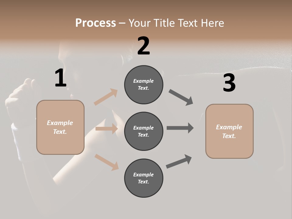 Caucasian Marathon Woman PowerPoint Template