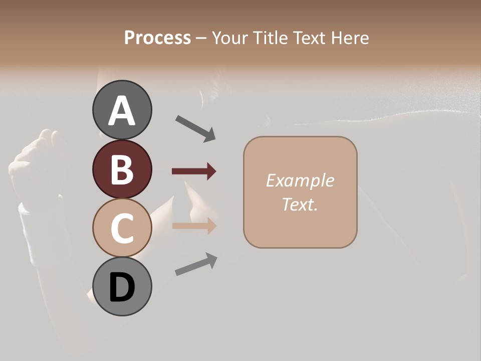 Caucasian Marathon Woman PowerPoint Template