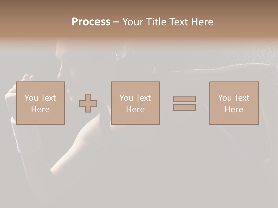 Caucasian Marathon Woman PowerPoint Template