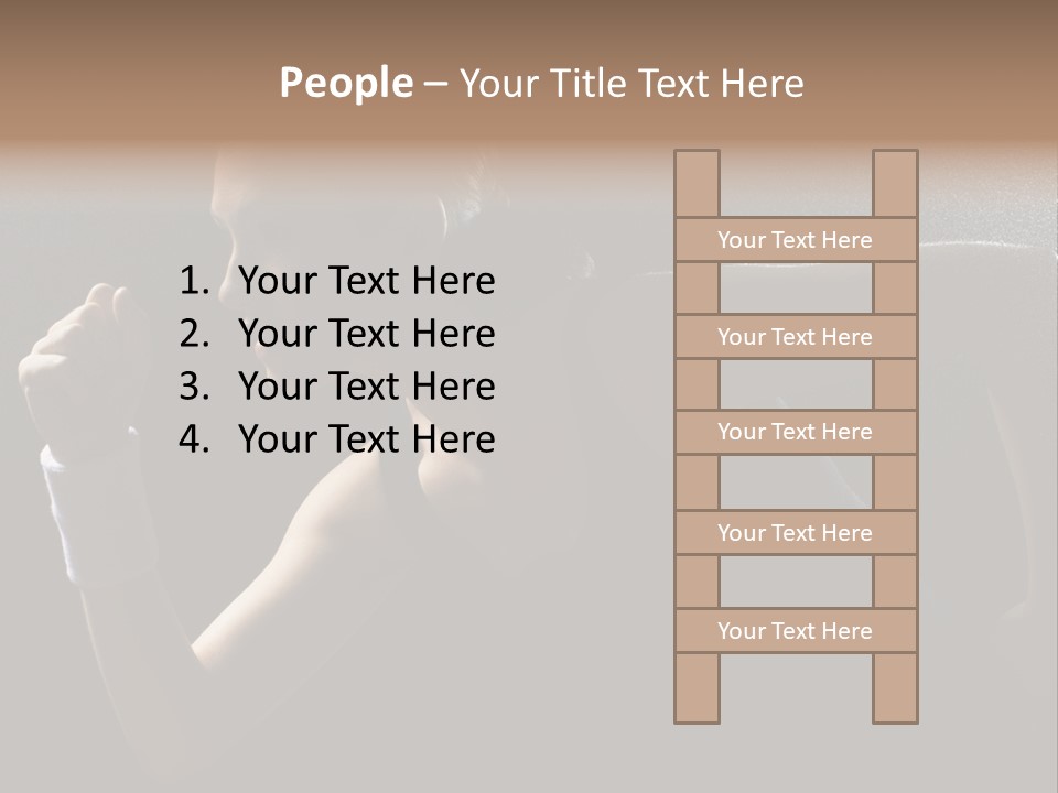 Caucasian Marathon Woman PowerPoint Template