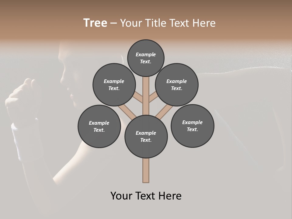 Caucasian Marathon Woman PowerPoint Template