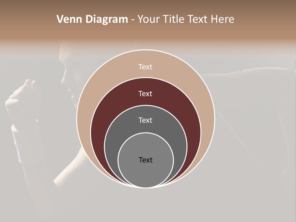 Caucasian Marathon Woman PowerPoint Template