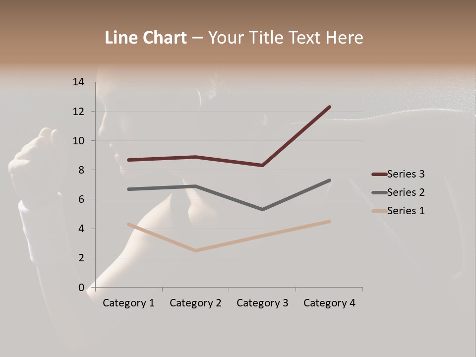 Caucasian Marathon Woman PowerPoint Template