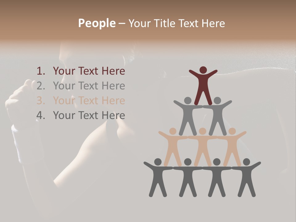 Caucasian Marathon Woman PowerPoint Template