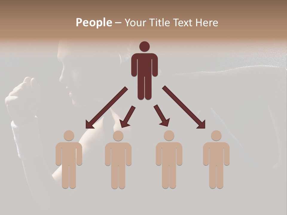 Caucasian Marathon Woman PowerPoint Template