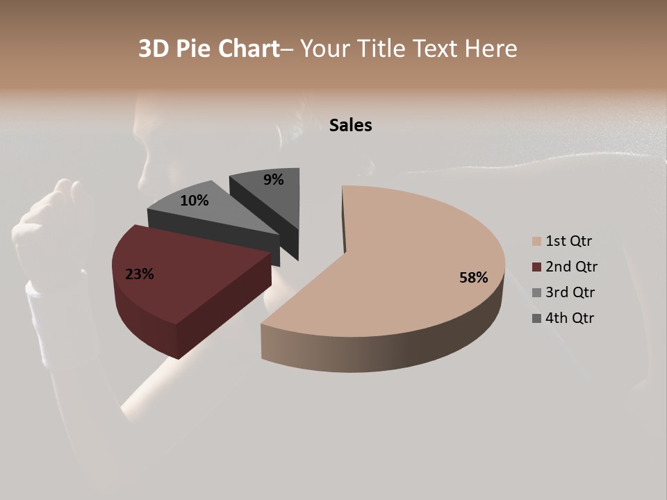 Caucasian Marathon Woman PowerPoint Template