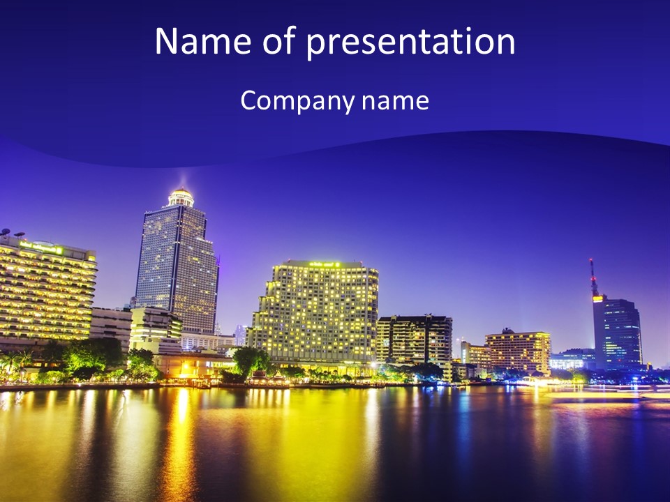 Business Light Reflection PowerPoint Template