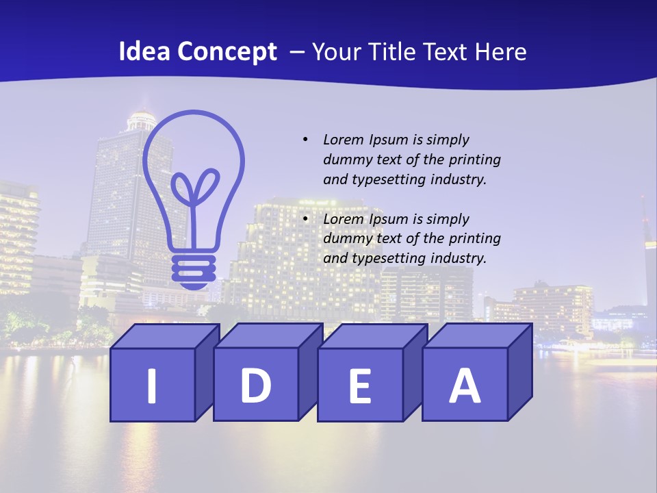 Business Light Reflection PowerPoint Template