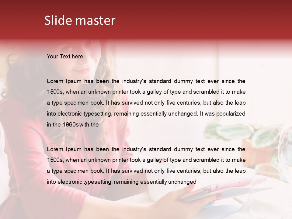 Business Touch Teen PowerPoint Template