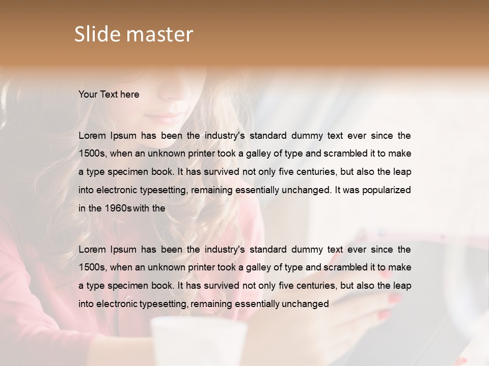 Break Cup Enjoyment PowerPoint Template