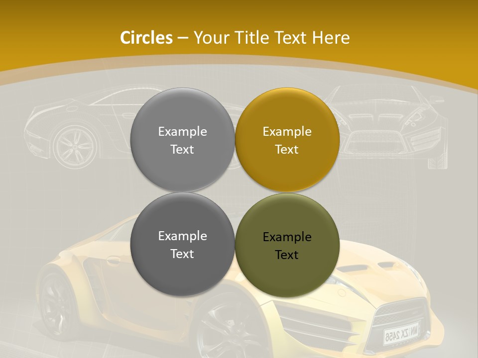 Wheel Black Illustration PowerPoint Template