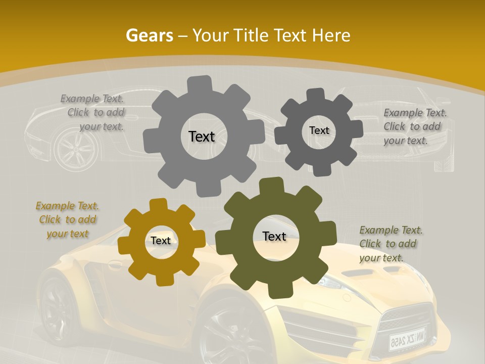 Wheel Black Illustration PowerPoint Template