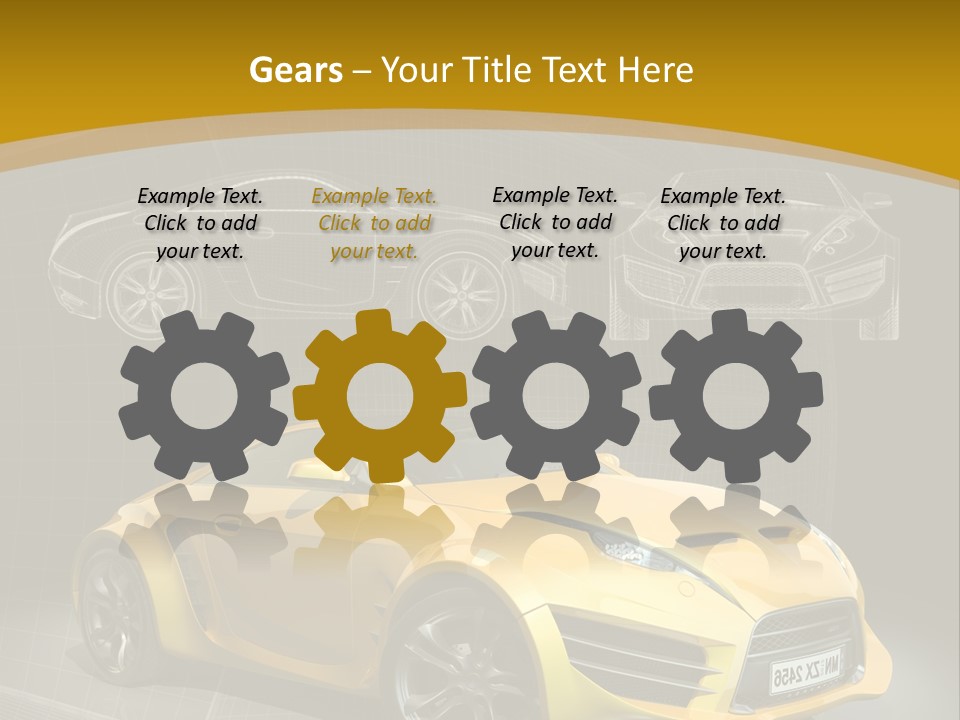 Wheel Black Illustration PowerPoint Template