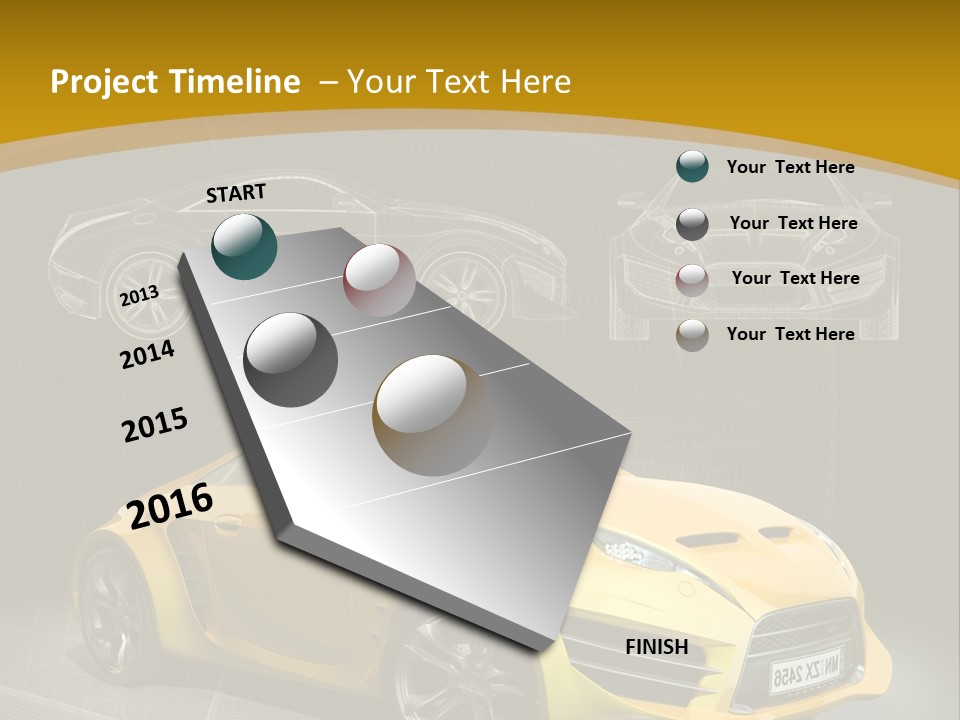 Wheel Black Illustration PowerPoint Template