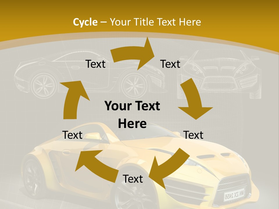 Wheel Black Illustration PowerPoint Template