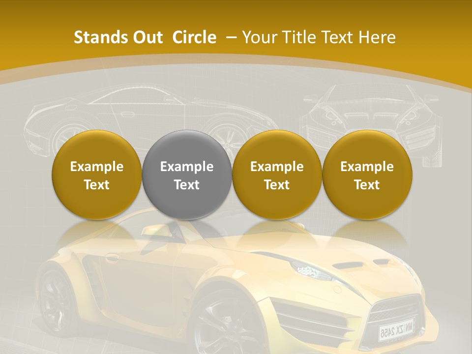 Wheel Black Illustration PowerPoint Template
