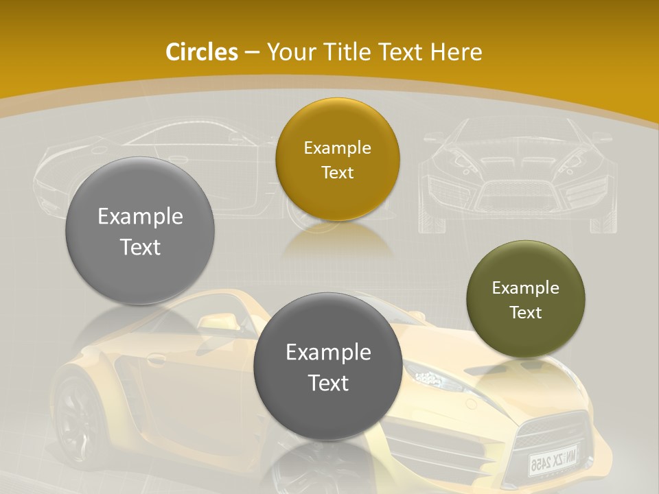 Wheel Black Illustration PowerPoint Template
