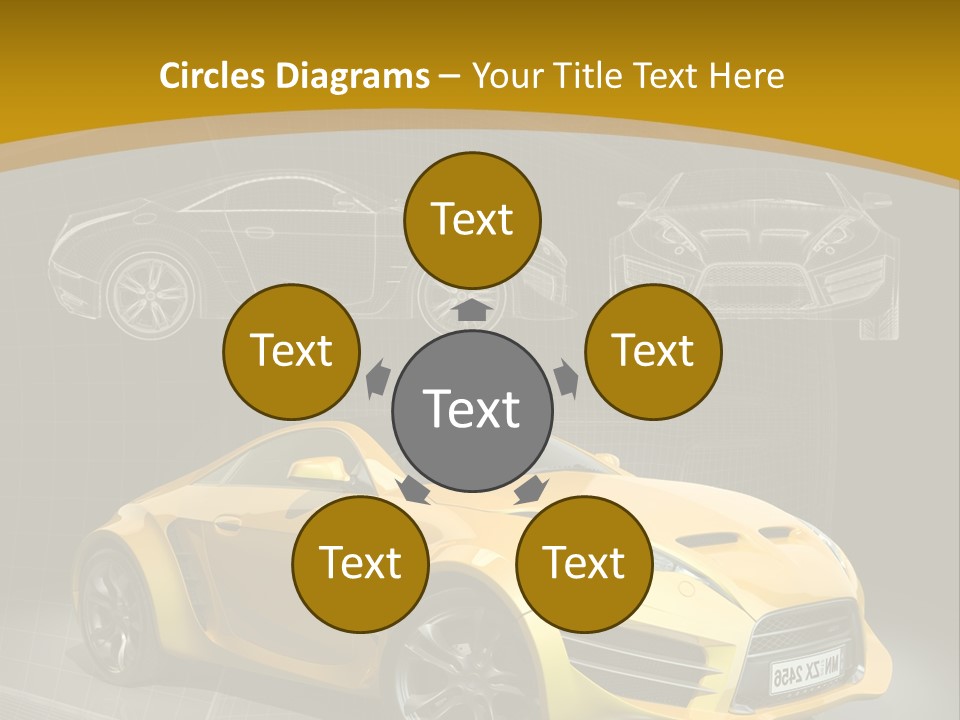 Wheel Black Illustration PowerPoint Template