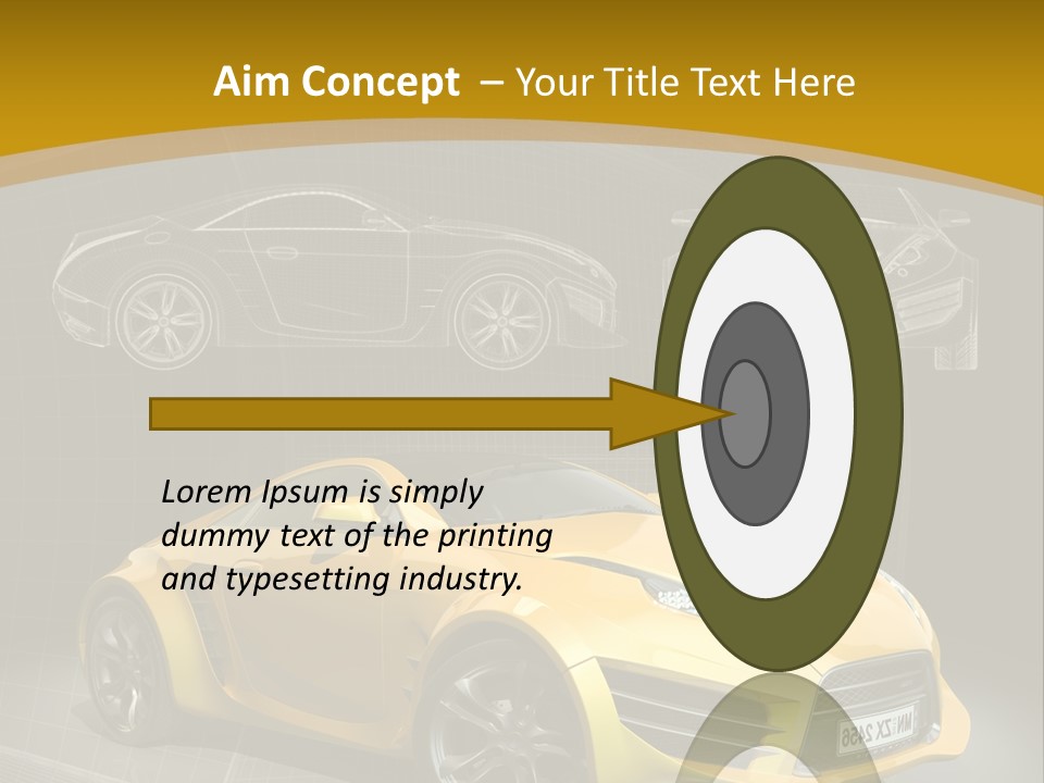Wheel Black Illustration PowerPoint Template