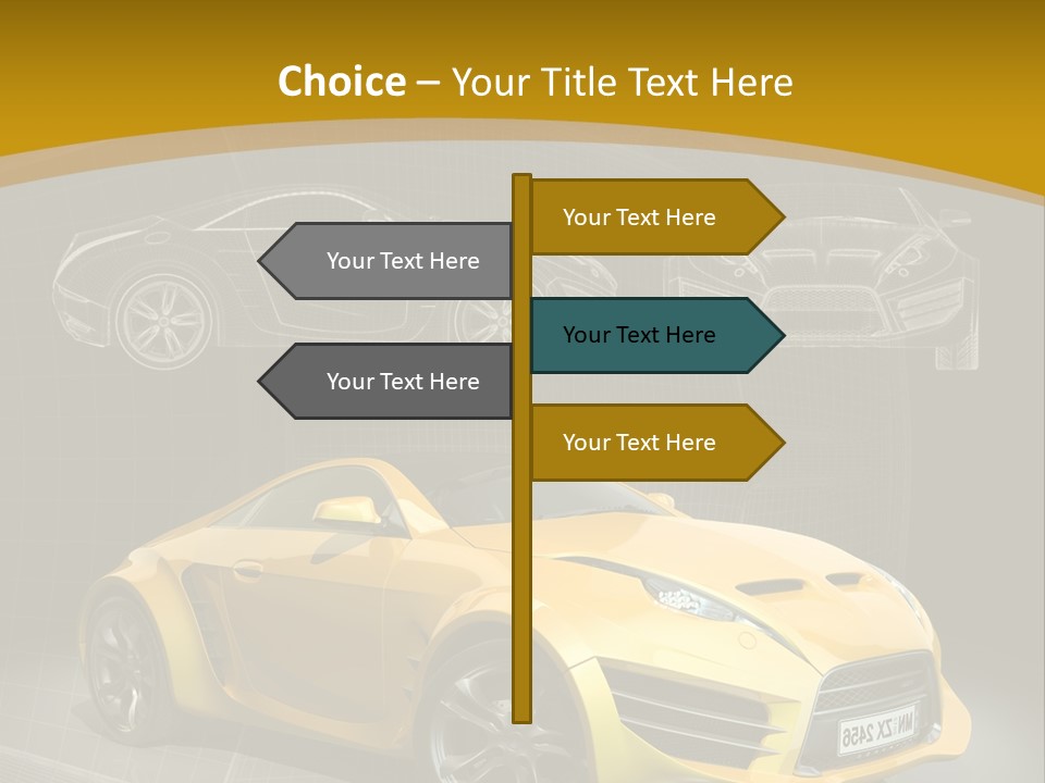 Wheel Black Illustration PowerPoint Template