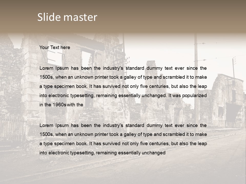 Paese Caduti Crollo PowerPoint Template