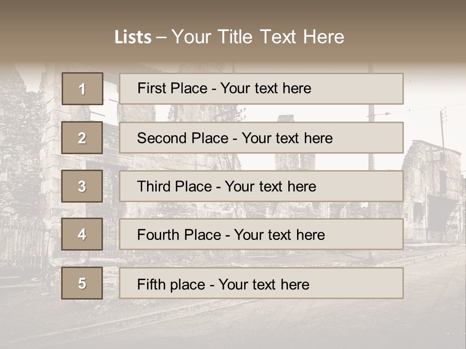 Paese Caduti Crollo PowerPoint Template