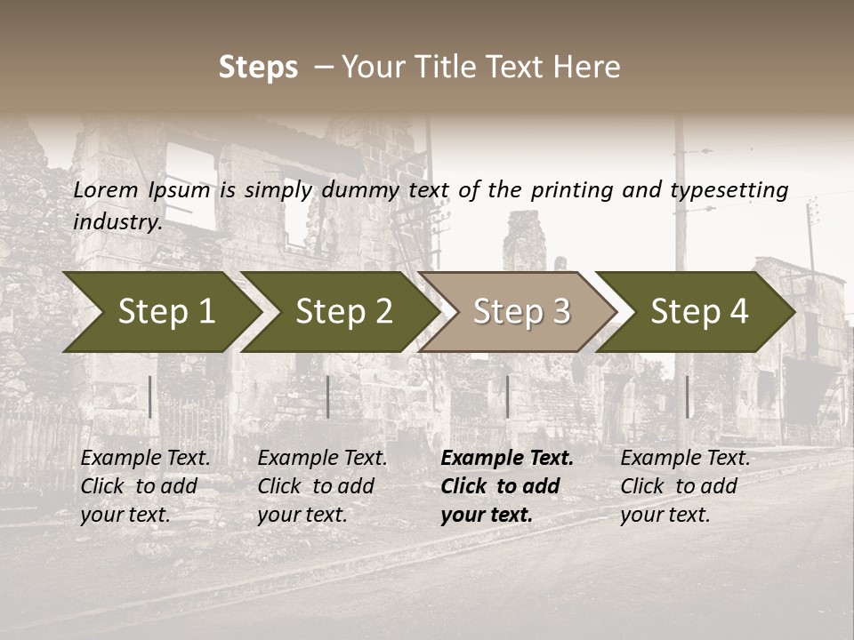 Paese Caduti Crollo PowerPoint Template