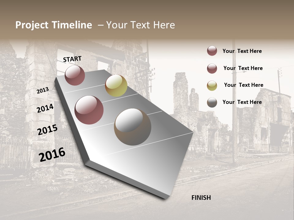 Paese Caduti Crollo PowerPoint Template