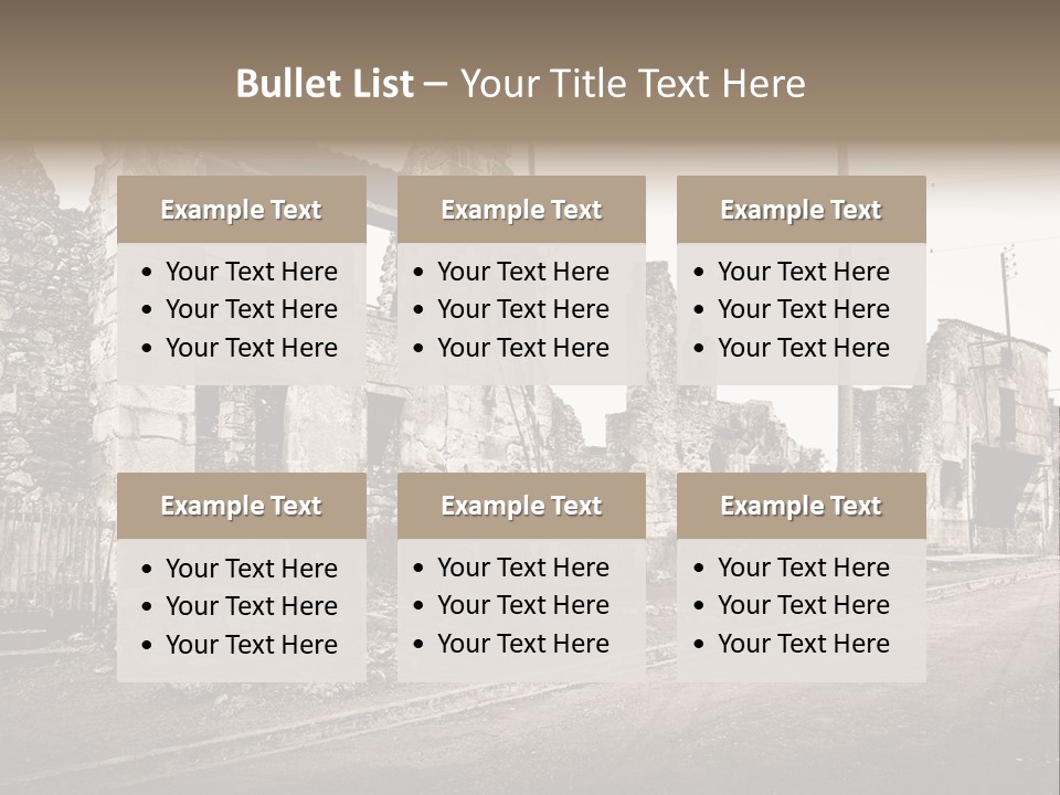 Paese Caduti Crollo PowerPoint Template
