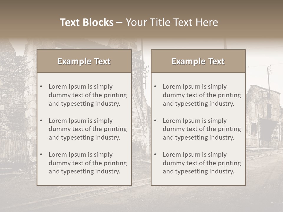 Paese Caduti Crollo PowerPoint Template
