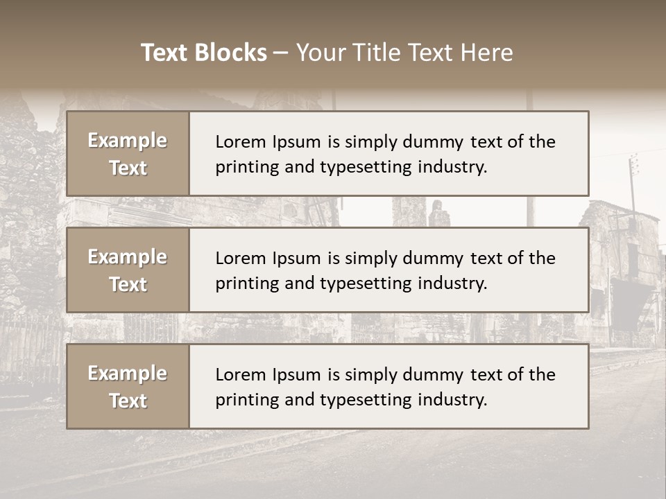 Paese Caduti Crollo PowerPoint Template