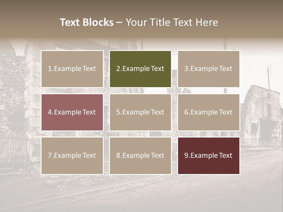 Paese Caduti Crollo PowerPoint Template