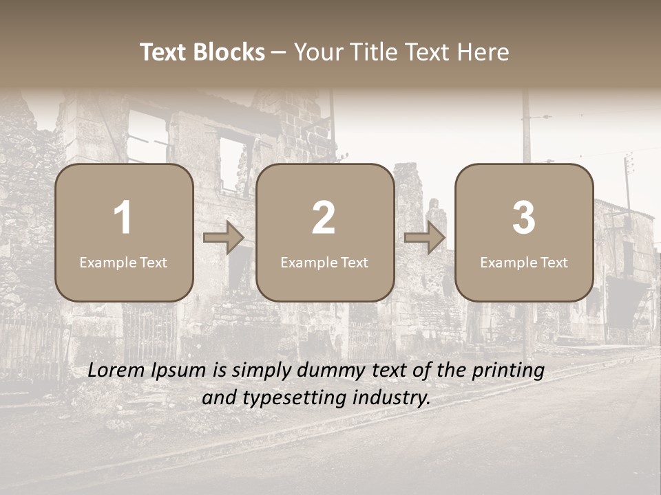 Paese Caduti Crollo PowerPoint Template