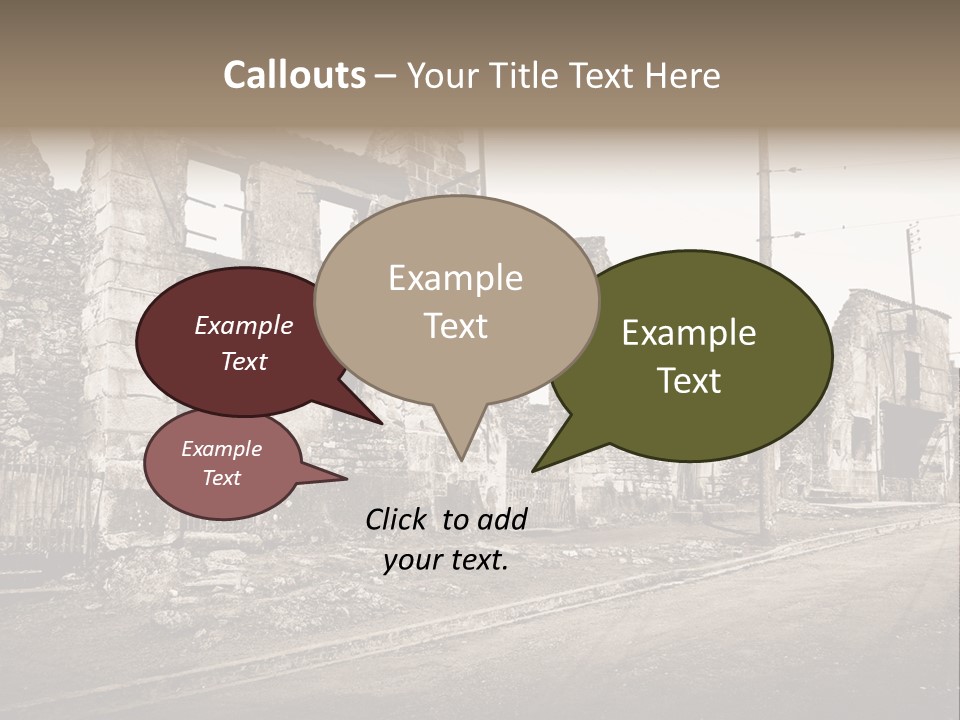 Paese Caduti Crollo PowerPoint Template