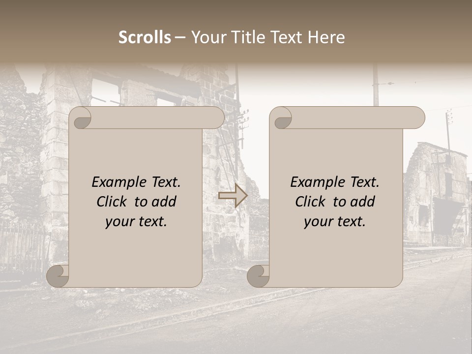 Paese Caduti Crollo PowerPoint Template