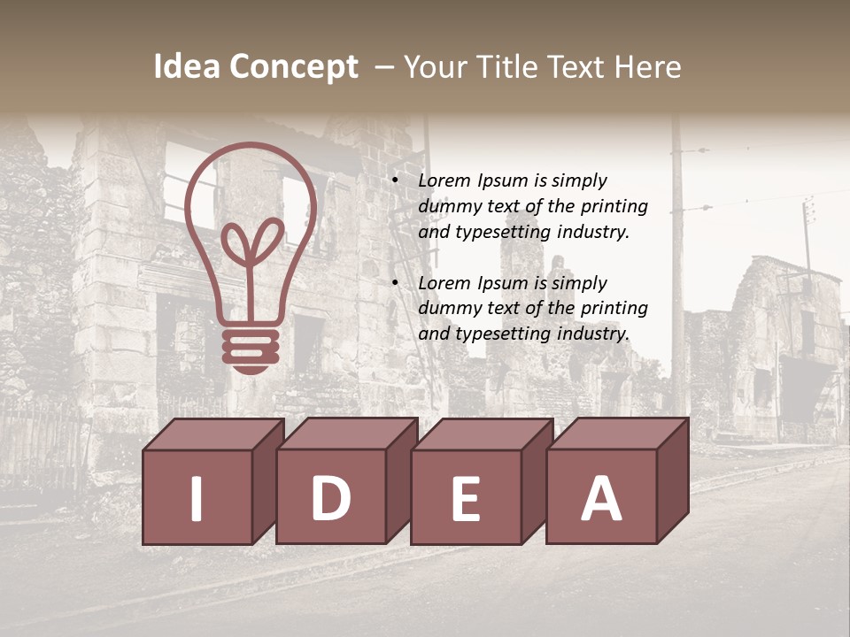 Paese Caduti Crollo PowerPoint Template