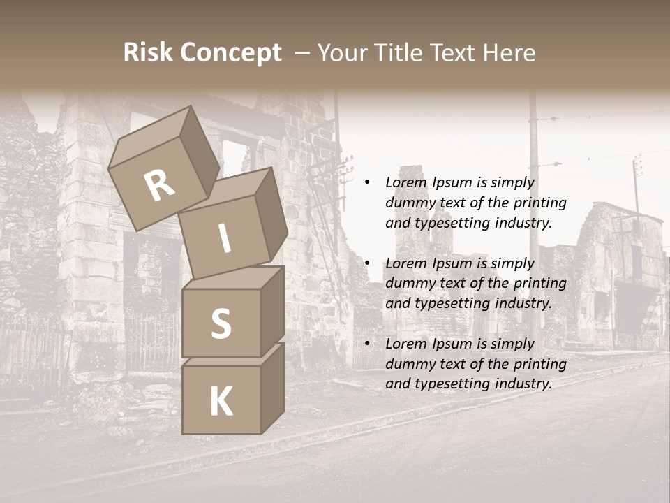 Paese Caduti Crollo PowerPoint Template