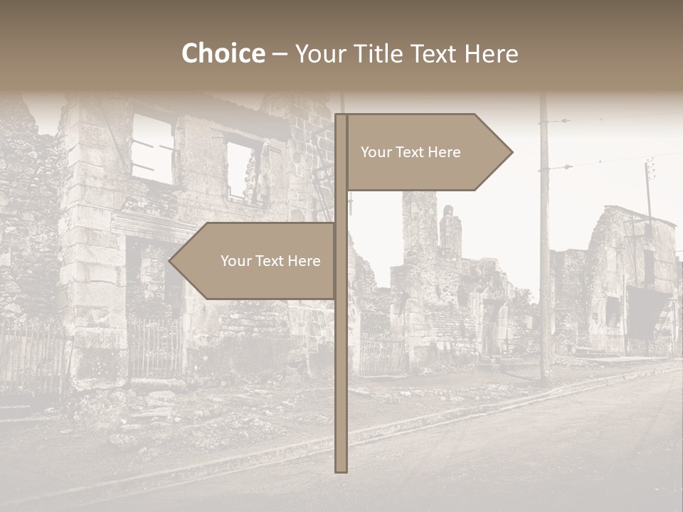 Paese Caduti Crollo PowerPoint Template